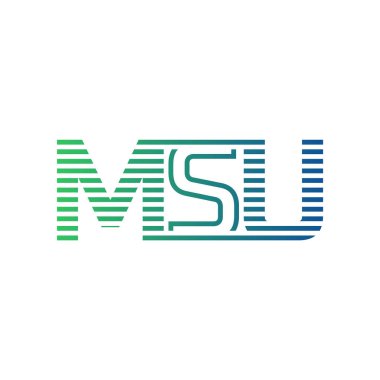 Modern MSU Logo Tasarımı. İşletme Kimliği İçin MSU Minimalist, Profesyonel ve Çok Yönlü Marka Simgesi