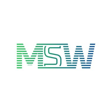 Modern MSW Logo Tasarımı. MSW Minimalist, Profesyonel ve Çok Yönlü İşletme Kimliği Simgesi