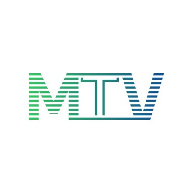Modern MTV Logo Tasarımı. MTV Minimalist, Profesyonel ve İş Kimliği için Çok Yönlü Markalaştırma Simgesi