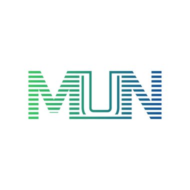 Modern MUN Logo Tasarımı. MUN Minimalist, Profesyonel ve Çok Yönlü İşletme Kimliği Simgesi