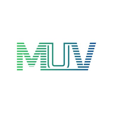 Modern MUV Logo Tasarımı. MUV Minimalist, Profesyonel ve İş Kimliği için Çok Yönlü Markalaştırma Simgesi