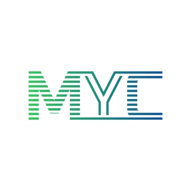 Modern MYC Logo Tasarımı. MYC Minimalist, Profesyonel ve İş Kimliği için Çok Yönlü Markalaştırma Simgesi