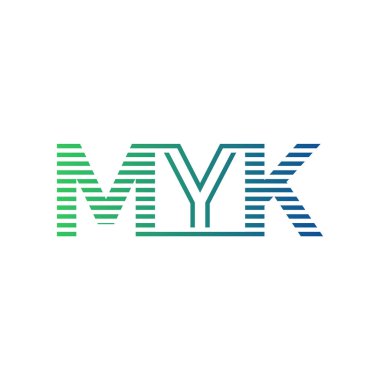 Modern MYK Logo Tasarımı. MYK Minimalist, Profesyonel ve Çok Yönlü İşletme Kimliği Simgesi