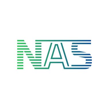 Modern NAS Logo Tasarımı. NAS Minimalist, Profesyonel ve İş Kimliği için Çok Yönlü Markalaştırma Simgesi