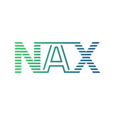 Modern NAX Logo Tasarımı. NAX Minimalist, Profesyonel ve İş Kimliği için Çok Yönlü Markalaştırma Simgesi