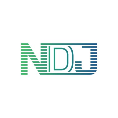 Modern NDJ Logo Tasarımı. İş Kimliği için NDJ Mektubu Minimalist, Profesyonel ve Çok Yönlü Markalaştırma Simgesi