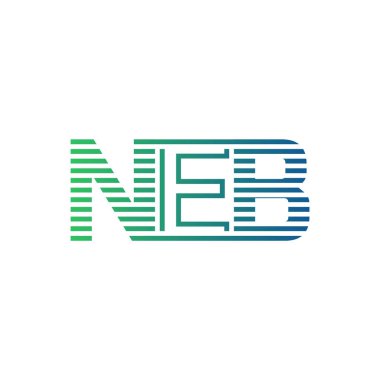 Modern NEB Logo Tasarımı. NEB Minimalist, Profesyonel ve İş Kimliği için Çok Yönlü Markalaştırma Simgesi