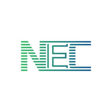 Modern NEC Logo Tasarımı. NEC Minimalist, Profesyonel ve İş Kimliği için Çok Yönlü Markalaştırma Simgesi