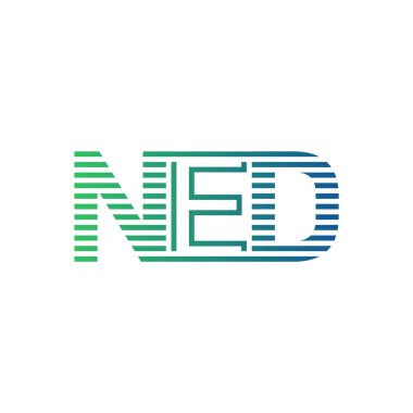 Modern NED Logo Tasarımı. İş Kimliği için NED Minimalist, Profesyonel ve Çok Yönlü Markalaştırma Simgesi