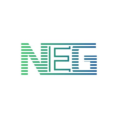 Modern NEG Logo Tasarımı. NEG Minimalist, Profesyonel ve İş Kimliği için Çok Yönlü Markalaştırma Simgesi