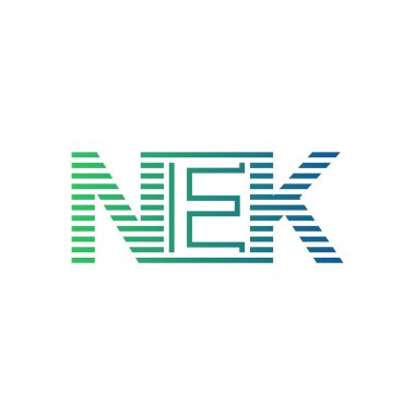 Modern NEK Logo Tasarımı. NEK Minimalist, Profesyonel ve İş Kimliği için Çok Yönlü Markalaştırma Simgesi