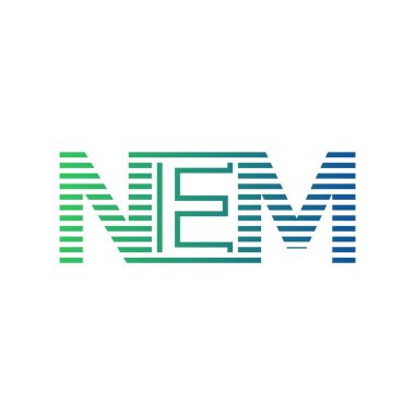 Modern NEM Logo Tasarımı. NEM Minimalist, Profesyonel ve İş Kimliği için Çok Yönlü Markalaştırma Simgesi