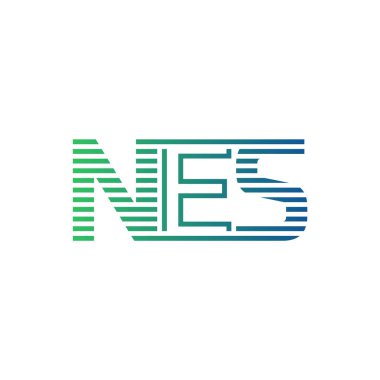 Modern NES Logo Tasarımı. İş Kimliği için NES Minimalist, Profesyonel ve Çok Yönlü Markalaştırma Simgesi