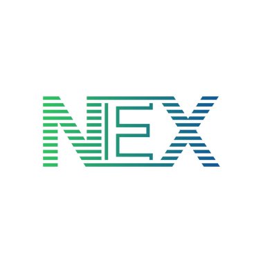 Modern NEX Logo Tasarımı. NEX Minimalist, Profesyonel ve İş Kimliği için Çok Yönlü Markalaştırma Simgesi