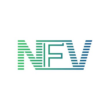 Modern NFV Logo Tasarımı. NFV 'nin Minimalist, Profesyonel ve Çok Yönlü İşletme Kimliği Simgesi