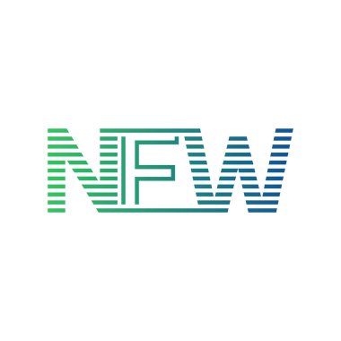 Modern NFW Logo Tasarımı. NFW Harfi Minimalist, Profesyonel ve İşletme Kimliği İçin Çok Yönlü Markalaşma Simgesi