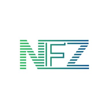 Modern NFZ Logo Tasarımı. NFZ 'nin Minimalist, Profesyonel ve Çok Yönlü İşletme Kimliği Simgesi
