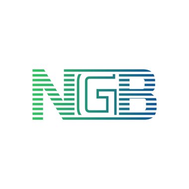 Modern NGB Logo Tasarımı. İş Kimliği için NGB 'nin Minimalist, Profesyonel ve Çok Yönlü Markalaştırma Simgesi