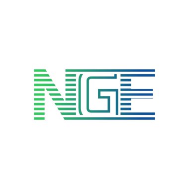 Modern NGE Logo Tasarımı. İşletme Kimliği İçin NGE Minimalist, Profesyonel ve Çok Yönlü Markalaştırma Simgesi