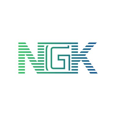 Modern NGK Logo Tasarımı. NGK Minimalist, Profesyonel ve İşletme Kimliği İçin Çok Yönlü Markalaştırma Simgesi