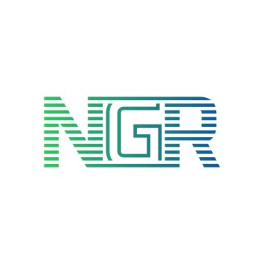 Modern NGR Logo Tasarımı. Harf NGR İş Kimliği Minimalist, Profesyonel ve Çok Yönlü Markalaştırma Simgesi