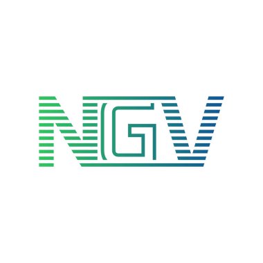 Modern NGV Logo Tasarımı. NGV 'nin Minimalist, Profesyonel ve Çok Yönlü İşletme Kimliği Simgesi