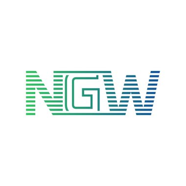 Modern NGW Logo Tasarımı. NGW Harfi Minimalist, Profesyonel ve İşletme Kimliği İçin Çok Yönlü Markalaşma Simgesi