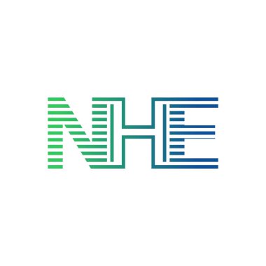 Modern NHE Logo Tasarımı. İş Kimliği için NHE Minimalist, Profesyonel ve Çok Yönlü Markalaştırma Simgesi