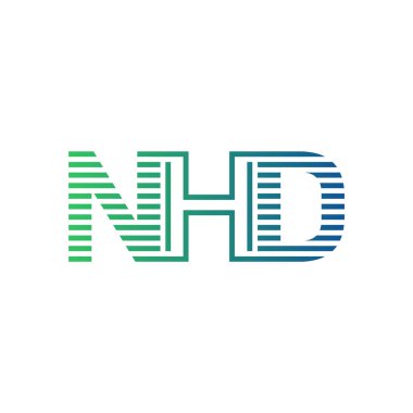 Modern NHD Logo Tasarımı. NHD 'nin Minimalist, Profesyonel ve İşletme Kimliği İçin Çok Yönlü Markalaştırma Simgesi