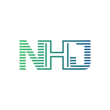 Modern NHJ Logo Tasarımı. NHJ Harfi Minimalist, Profesyonel ve İşletme Kimliği İçin Çok Yönlü Markalaşma Simgesi