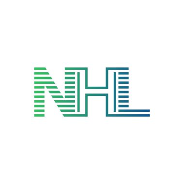 Modern NHL Logo Tasarımı. İş Kimliği için NHL Minimalist, Profesyonel ve Çok Yönlü Markalaştırma Simgesi