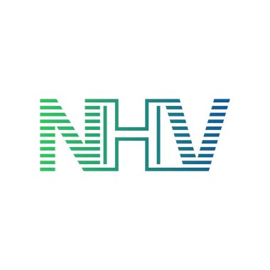 Modern NHV Logo Tasarımı. Harf NHV İş Kimliği Minimalist, Profesyonel ve Çok Yönlü Markalaştırma Simgesi