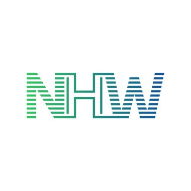 Modern NHW Logo Tasarımı. İş Kimliği için NHW Harfi Minimalist, Profesyonel ve Çok Yönlü Markalaştırma Simgesi
