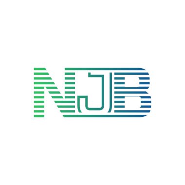Modern NJB Logo Tasarımı. NJB 'nin Minimalist, Profesyonel ve Çok Yönlü İşletme Kimliği Simgesi