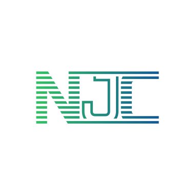 Modern NJC Logo Tasarımı. İş Kimliği için NJC Minimalist, Profesyonel ve Çok Yönlü Markalaştırma Simgesi