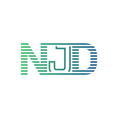 Modern NJD Logo Tasarımı. NJD 'nin Minimalist, Profesyonel ve Çok Yönlü İşletme Kimliği Simgesi