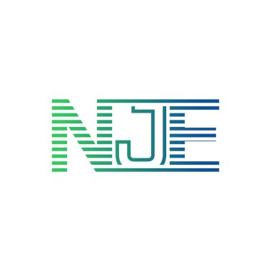 Modern NJE Logo Tasarımı. NJE Harfi Minimalist, Profesyonel ve İşletme Kimliği İçin Çok Yönlü Markalaşma Simgesi