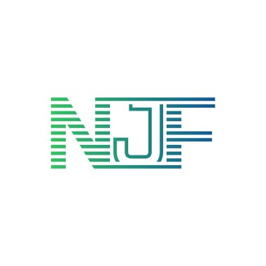 Modern NJF Logo Tasarımı. NJF 'nin Minimalist, Profesyonel ve Çok Yönlü İşletme Kimliği Simgesi