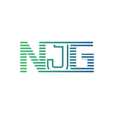 Modern NJG Logo Tasarımı. NJG 'nin Minimalist, Profesyonel ve Çok Yönlü İşletme Kimliği Simgesi