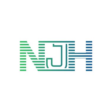 Modern NJH Logo Tasarımı. İş Kimliği için NJH Minimalist, Profesyonel ve Çok Yönlü Markalaştırma Simgesi
