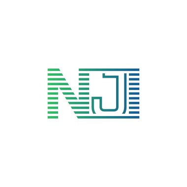Modern NJI Logo Tasarımı. NJI Minimalist, Profesyonel ve İşletme Kimliği İçin Çok Yönlü Markalaştırma Simgesi