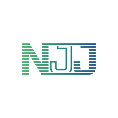 Modern NJJ Logo Tasarımı. NJJ Harfi Minimalist, Profesyonel ve İşletme Kimliği İçin Çok Yönlü Markalaşma Simgesi