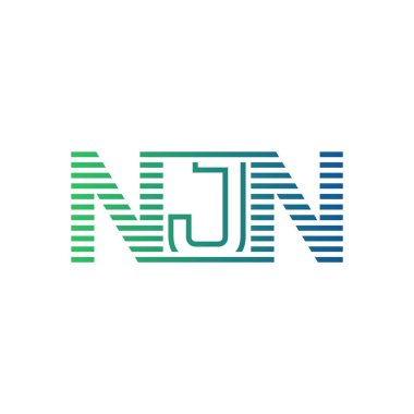 Modern NJN Logo Tasarımı. NJN Harfi Minimalist, Profesyonel ve İş Kimliği için Çok Yönlü Markalaştırma Simgesi