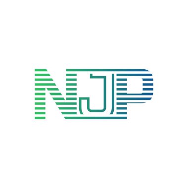 Modern NJP Logo Tasarımı. NJP 'nin Minimalist, Profesyonel ve Çok Yönlü İşletme Kimliği Simgesi