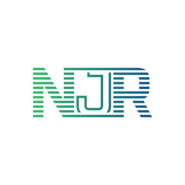 Modern NJR Logo Tasarımı. NJR Mektubu İş Kimliği Minimalist, Profesyonel ve Çok Yönlü Markalaştırma Simgesi