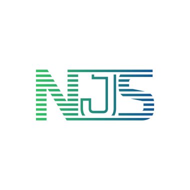 Modern NJS Logo Tasarımı. NJS Minimalist, Profesyonel ve İşletme Kimliği İçin Çok Yönlü Markalaştırma Simgesi