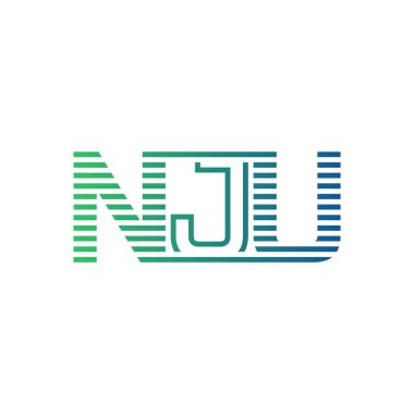 Modern NJU Logo Tasarımı. NJU Minimalist, Profesyonel ve Çok Yönlü İşletme Kimliği Simgesi