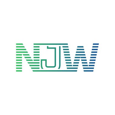 Modern NJW Logo Tasarımı. NJW Harfi Minimalist, Profesyonel ve İşletme Kimliği İçin Çok Yönlü Markalaşma Simgesi