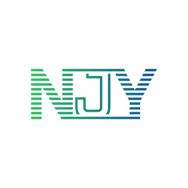 Modern NJY Logo Tasarımı. NJY Minimalist, Profesyonel ve Çok Yönlü İşletme Kimliği Simgesi