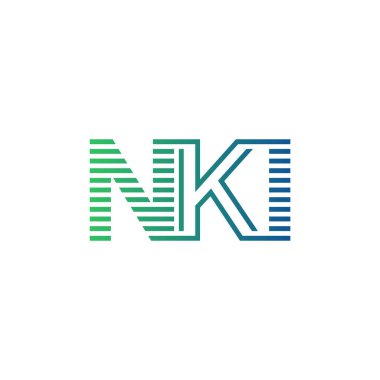 Modern NKI Logo Tasarımı. NKI Minimalist, Profesyonel ve İşletme Kimliği İçin Çok Yönlü Markalaştırma Simgesi